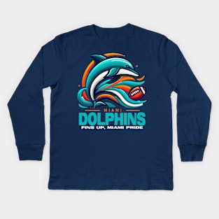 miami dolphins Kids Long Sleeve T-Shirt